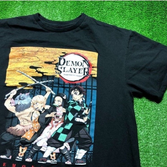 Demon Slayer Men's Short Sleeve Graphic Tee Size Small Black - Picture 2 of 3